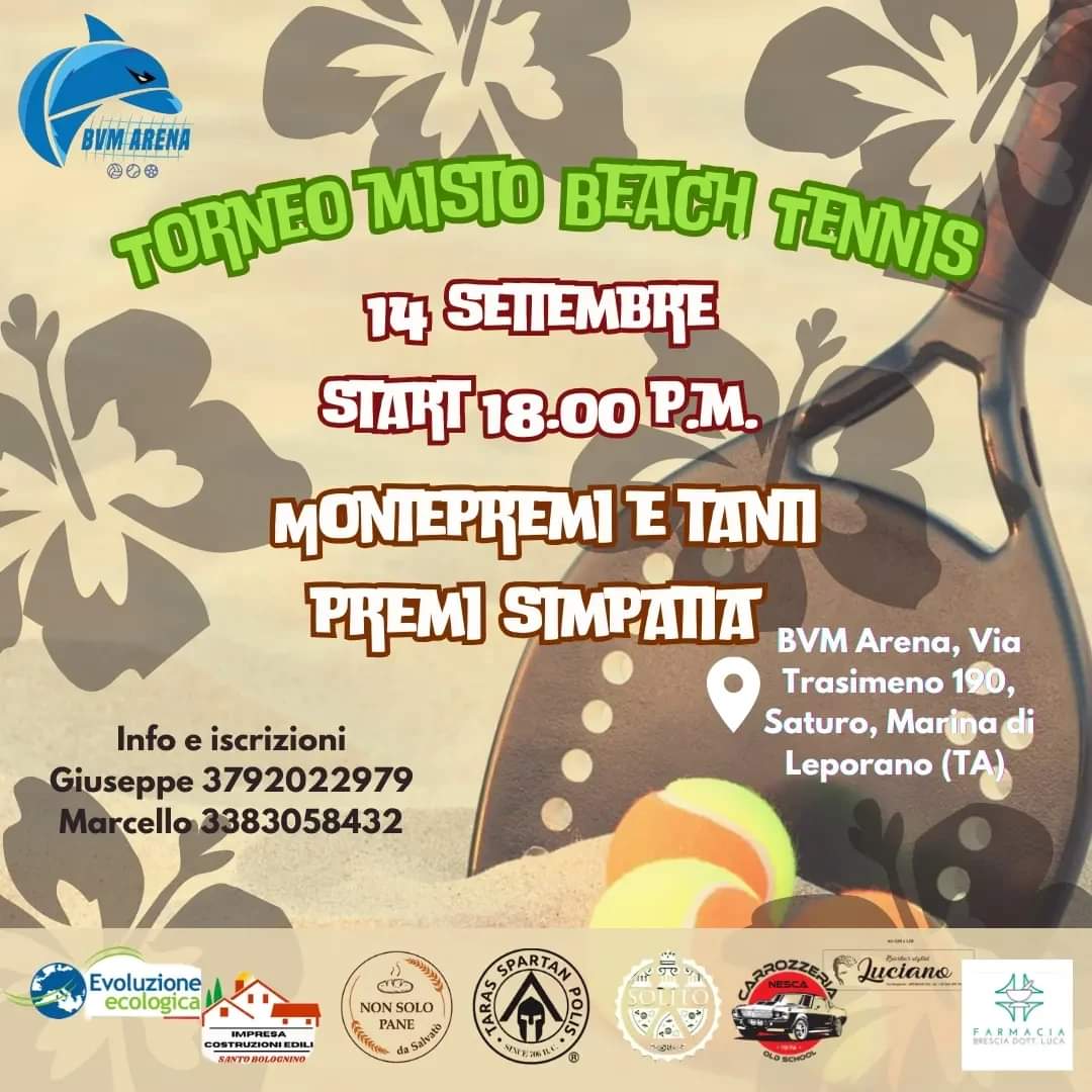 Torneo Misto Beach Tennis 17 set 2024